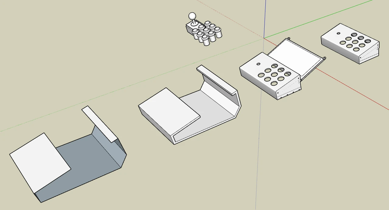 CAD-Ansicht mehrerer Entwicklungsschritte: von der groben Gehäuseform zum fertigen 3D-Modell für den 3D-Druck